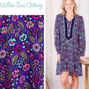 Matilda Jane Vibrant Floral Long Sleeve Dress
